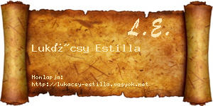 Lukácsy Estilla névjegykártya